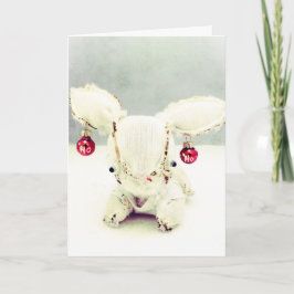 Cartão De Festividades Christmas Holiday Greeting Card with Aldo a rabbit