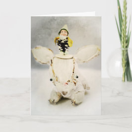 Cartão De Festividades Christmas Holiday Greeting Card with Aldo and Elf