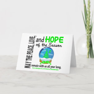 Cartão De Festividades Christmas Holiday Snow Globe Non-Hodgkins Lymphoma
