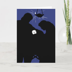 Cartão De Festividades Christmas Icons Card - Mary Joseph and Baby Jesus