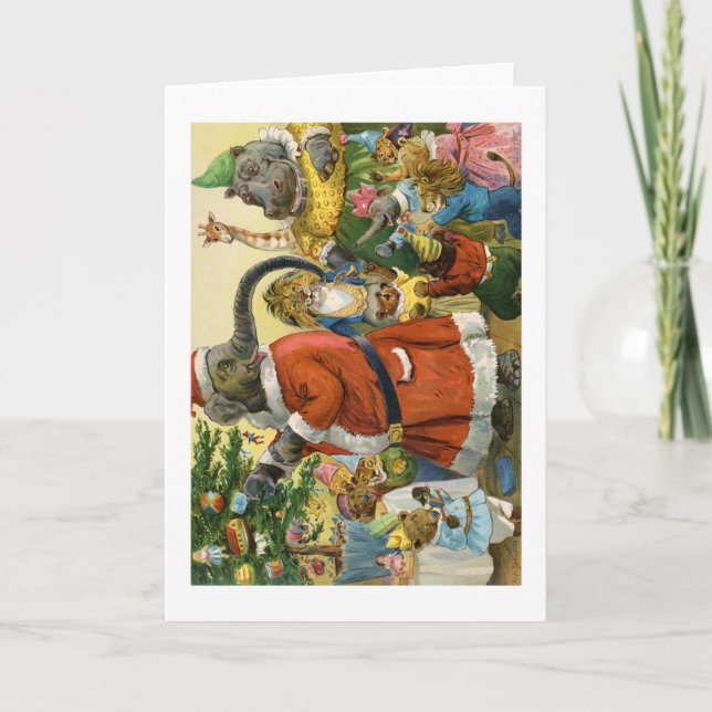 Cartão De Festividades Christmas In Animal Land (Frente)