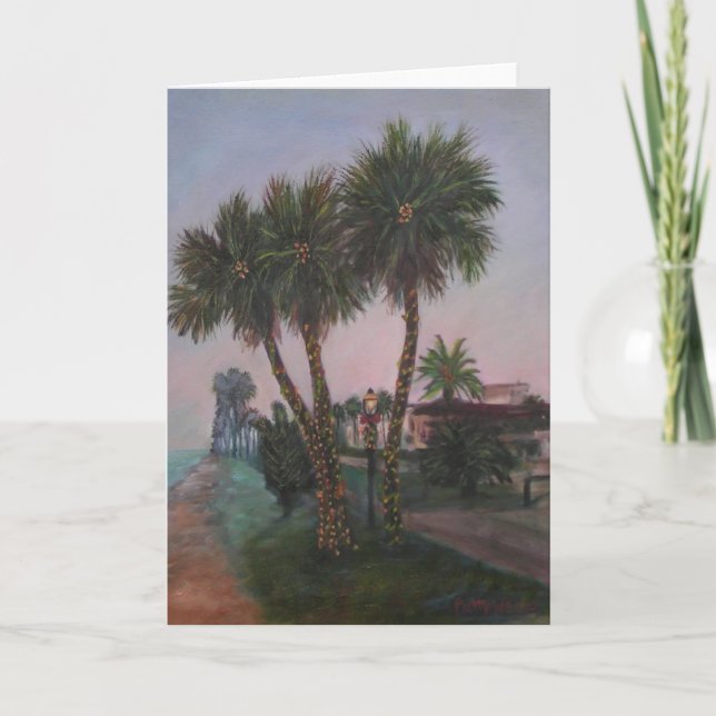 Cartão De Festividades CHRISTMAS IN OLD FLORIDA Greeting Card (Frente)