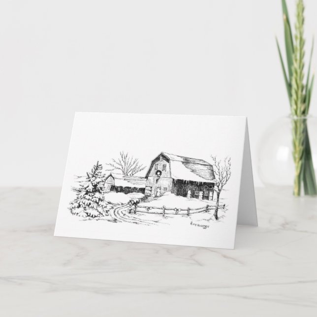 Cartão De Festividades Christmas in the Country (Frente)