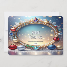 Cartão De Festividades Christmas Jewel Frame Holiday Card