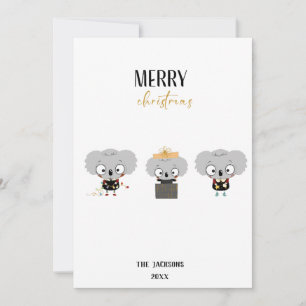 Cartão De Festividades Christmas Koalas
