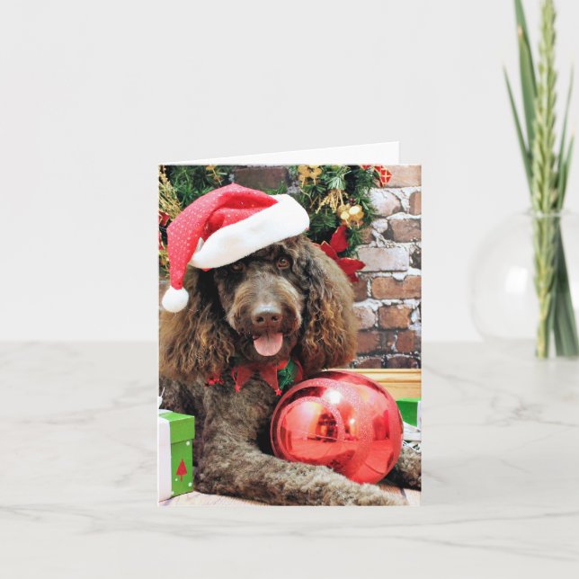 Cartão De Festividades Christmas - LabraDoodle - Harley (Frente)