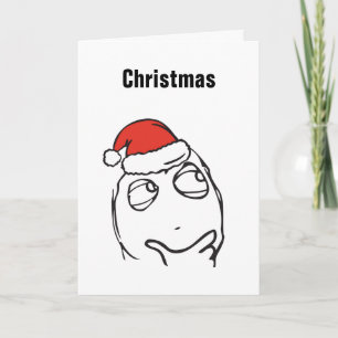 Cartão De Festividades Christmas Le Me Memes Thinkin Custom text EDITABLE