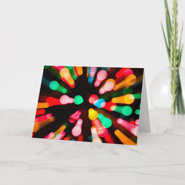 Cartão De Festividades Christmas Lights At Warp Speed (Frente)