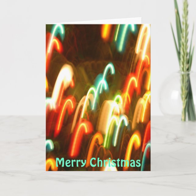 Cartão De Festividades Christmas lights candy cane (Frente)