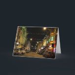 Cartão De Festividades Christmas Lights in North Beach, San Francisco, CA<br><div class="desc">Christmas is coming to Santa's favorite neighborhood. See my store for other neat San Francisco images!</div>