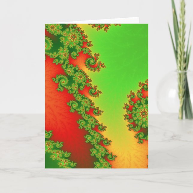 Cartão De Festividades Christmas Lines Greetings Card (Frente)