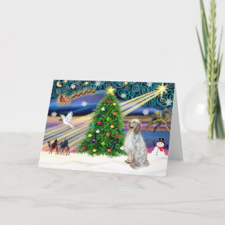 Cartão De Festividades Christmas Magic English Setter