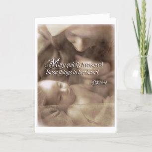 Cartão De Festividades Christmas Mary & Jesus Bible Card