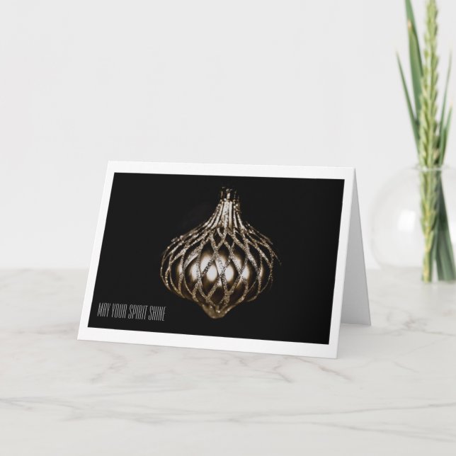 Cartão De Festividades Christmas May your spirit shine (Frente)