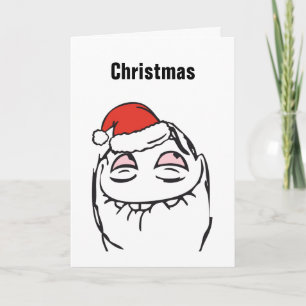 Cartão De Festividades Christmas Memes Troll Lov PinkEyes Custom EDITABLE