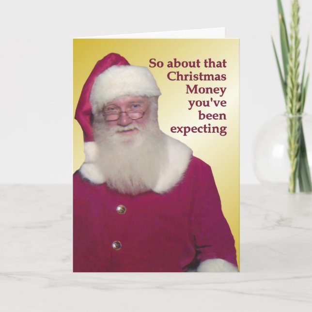 Cartão De Festividades Christmas money NOT enclosed (Frente)