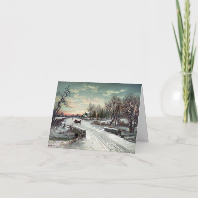 Cartão De Festividades CHRISTMAS MORN, c1885. (Frente)