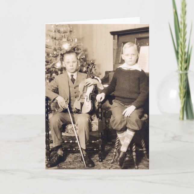 Cartão De Festividades Christmas Music (Frente)