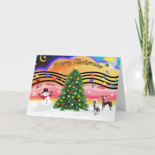 Cartão De Festividades Christmas Music 2 - Chinese Crested (2 HL)