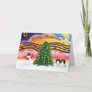Cartão De Festividades Christmas Music 2 - Japanese Chin (two)