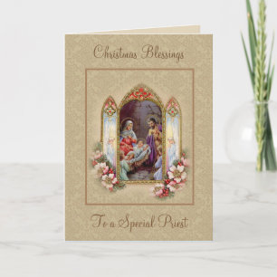 Cartão De Festividades Christmas Nativity of Jesus Vintage Religious
