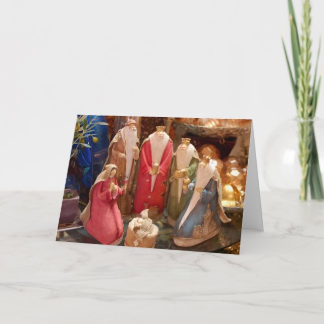 Cartão De Festividades Christmas Nativity Photo Greeting Card (Frente)
