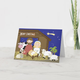 Cartão De Festividades Christmas Nativity Scene