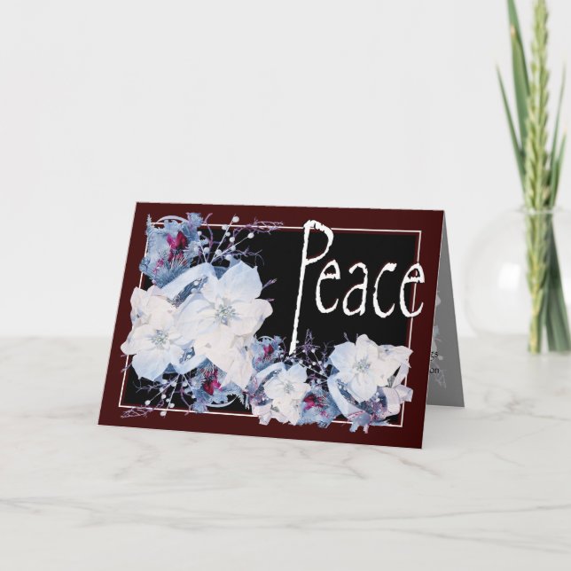 Cartão De Festividades Christmas, New Year, Holiday - Poinsettia Card (Frente)