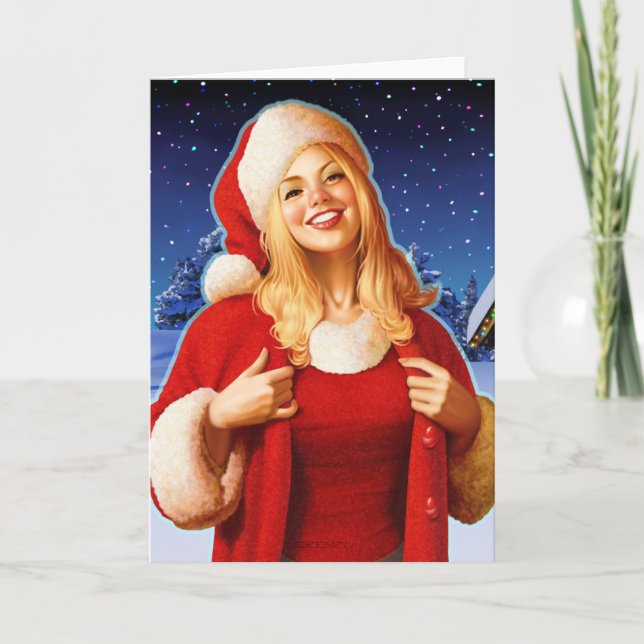 Cartão De Festividades "Christmas Night" Close Up (Frente)