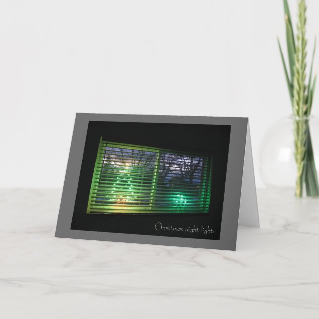 Cartão De Festividades Christmas Night Lights Card (Frente)