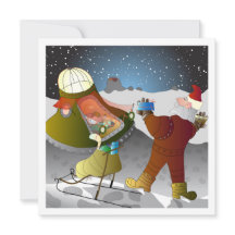 Christmas on the moon card