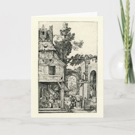 Cartão De Festividades Christmas or Christ's birth by Albrecht Durer
