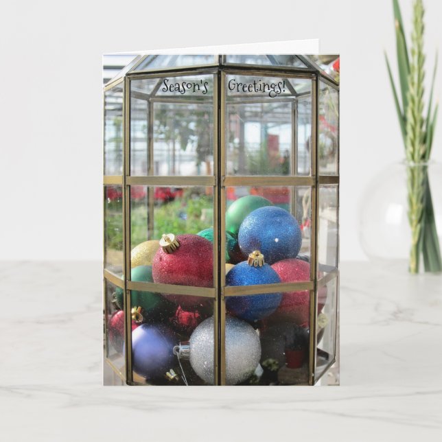 Cartão De Festividades Christmas Ornaments (Frente)