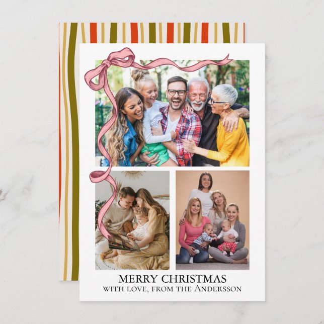 Cartão De Festividades  Christmas Photo (Frente/Verso)