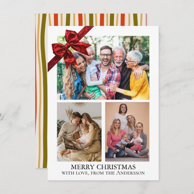 Cartão De Festividades  Christmas Photo (Frente/Verso)