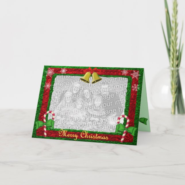 Cartão De Festividades Christmas Photo Card (Frente)