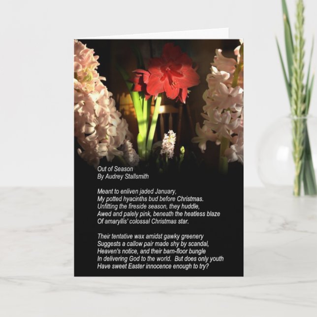 Cartão De Festividades Christmas Poem Card (Frente)