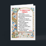 Cartão De Festividades Christmas Prayer (Donald Trump) Card #1<br><div class="desc">The text of this heartfelt prayer was written in November of 2016, shortly after the US presidential election. This notecard features the text of the prayer set in renaissance-style calligraphy, because why not. Free Bonus: A hymn-like musical setting of this prayer can be heard on YouTube at Tinyurl.com/PrayerTrump. (Words, music,...</div>
