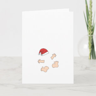 Cartão De Festividades Christmas Pregnancy little Santa Mom to be