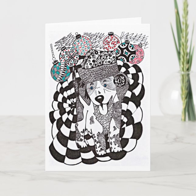 Cartão De Festividades Christmas Puppy Card (Frente)