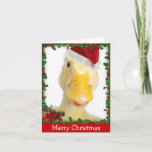 Cartão De Festividades Christmas Quack<br><div class="desc">Merry Christmas... "Here is a little Christmas quack for the holidays!"</div>