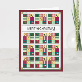 Cartão De Festividades Christmas Quilt Christmas Card