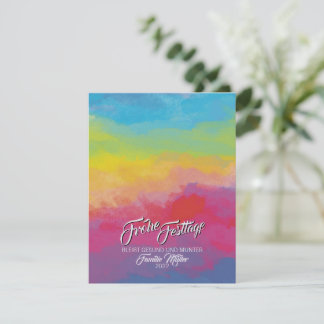 Cartão De Festividades Christmas Rainbow Card