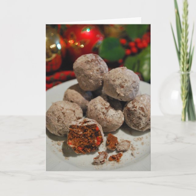 Cartão De Festividades Christmas Recipe Greeting Card (Frente)