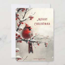 Cartão De Festividades Christmas Red Cardinal Holiday Card