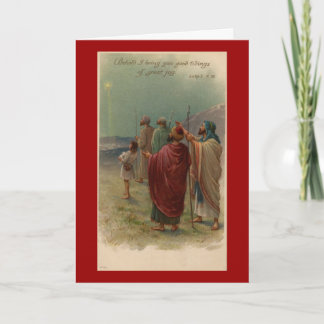 Cartão De Festividades Christmas Religious Shepherds Greeting Card