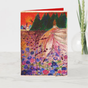 Cartão De Festividades Christmas-rose Angel