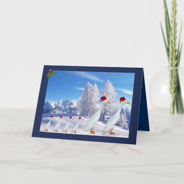 Cartão De Festividades Christmas runner duck (Frente)