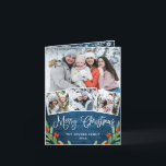 Cartão De Festividades Christmas Rustic Blue Wood 6 PHOTO Greeting<br><div class="desc">Christmas Rustic Blue Wood 6 PHOTO Greeting Holiday Card.</div>