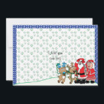 Cartão De Festividades Christmas Santa Mrs Claus<br><div class="desc">Personalize this Christmas Snow Scene, two-sided card, which includes an envelope. Add text and/or photos to one or both sides. Use them as invitations, thank-yous, or even Christmas cards. To personalize, simply click on "Customize" and choose your favorite font style, size, color, and wording. Thanks for stopping and shopping by....</div>